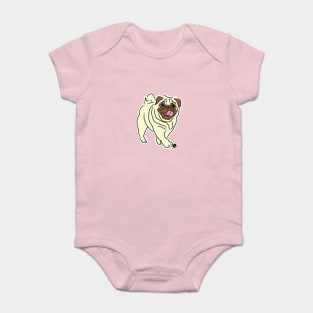 Happy Pug Baby Bodysuit